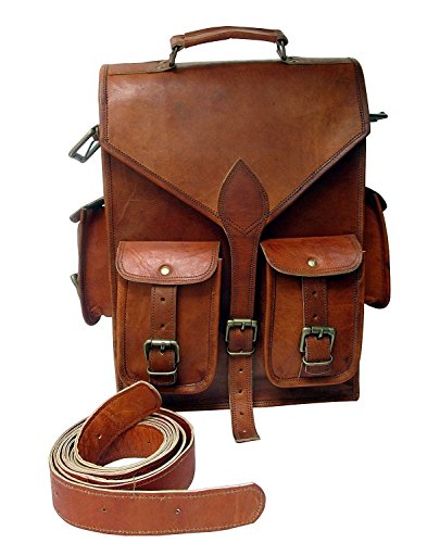 Sankalp Leather Handmade Vintage College Backpack Shoulder Tracking Sling Weekend Bag, One size, NEW
