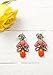 Happiness Boutique Women Statement Earrings in Orange and Pink Long Multi Colored Earrings