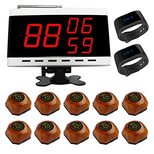 SINGCALL Wireless Calling Bells Server Pager System Medical Alert Waiter Nursery Pager System