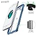 Poetic Affinity Case for iPhone SE 2020/2022/ iPhone SE 3/iPhone 8/iPhone 7, Rugged Lightweight Military Grade Hybrid Protective Bumper Cover, Blue/Clear