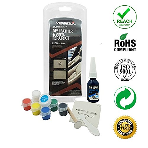 Professional DIY Leather Vinyl Repair Kit Fix Rips Burns Holes Car Boat Seat Leather Furniture for Couch, Car Seats, Sofa, Jackets, Purse, Boots - Fast-drying by PremiumLeatherKit