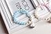 DreamMarker Ice Crack Crystal Korean Style Charm Bracelet with a Fortune and Lucky Cat Pendant, Blue