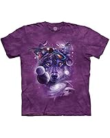 The Mountain Wolf Of The Cosmos Adult T-Shirt, Purple, XL