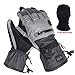 CAMYOD Men Ski Gloves, Winter Warm Waterproof Breathable Snow Gloves with Balaclava Set for Snowboard, Snowmobile in Cold Weather. (M)