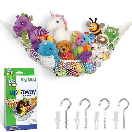 Baby Buddy Stuffed Animal Hammock Storage Net - Corner Space-Saving Toy Organiz…