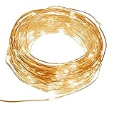 Solar Outdoor String Lights,Eonfine Fairy String Lights on Flexible Copper Wire 72ft 150 LED Ambiance Lighting for Outdoor, Gardens, Homes, Christmas Party-- 2 Modes (Steady on / Flash) Warm White
