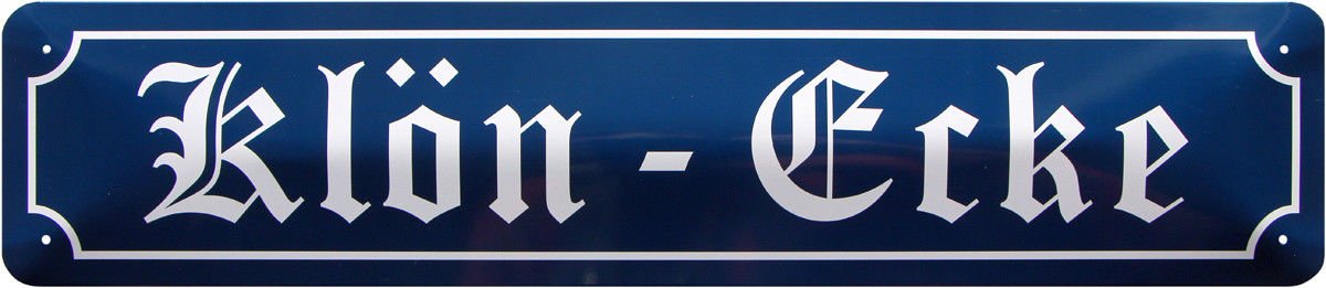 Klön Corner Special Day Street Sign Design 46 x 10 Str229