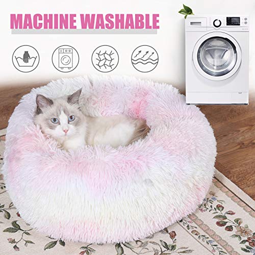 Cat Beds for Indoor Cats, 24'' Cat Bed Machine Washable Dog Bed for