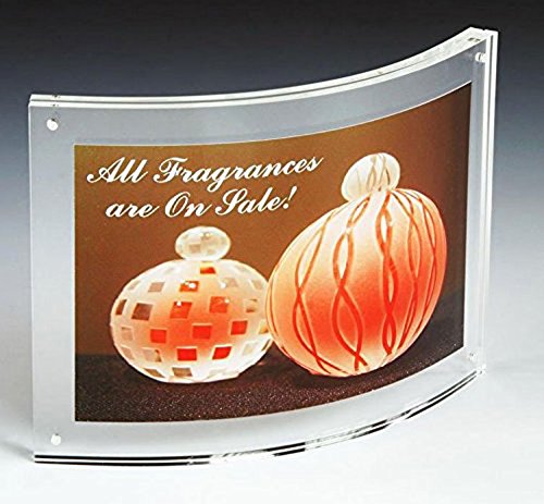 8.5x11" Deluxe Curved Picture Photo Frames,Curved Sign Holder with Magnetic for Diploma,Certificate or Plaque - Thumbnail 3