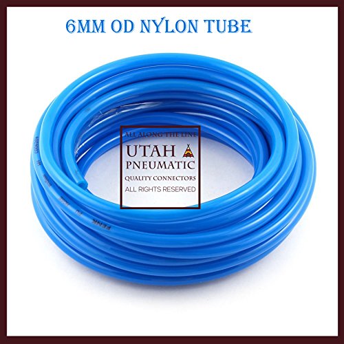 Utah Pneumatic 6mm Od 4mm Id10 Meters PU Air Tubing Pipe Hose Nylon Air Hose For Air Line Tubing Or Fluid Transfer pneumatic tubing (Nylon Tube 6mm)