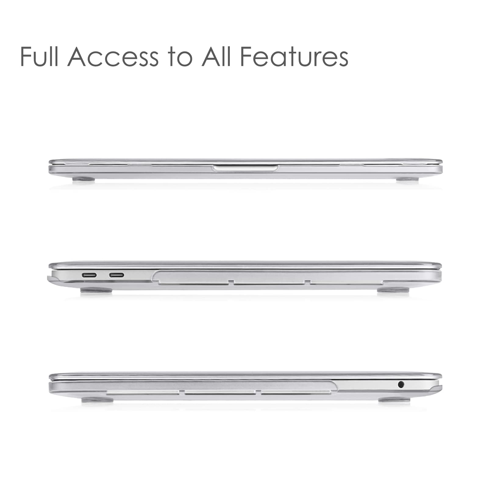 Fintie Case Compatible with MacBook Pro 13 (2016-2022) A2338(M2/M1)/A2289/A2251/A2159/A1989/A1706/A1708, Ultra Thin Hard Protective Case, Transparent