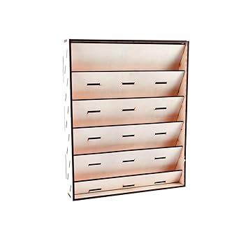 Anself Diy Wooden Paint Rack Stand Painting Ink Bottle Amazon In