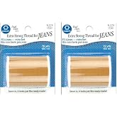 Coats &amp; Clark Extra Strong Thread for Jeans, 70-Yard, Golden (2 Pack)