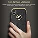 LOHASIC for iPhone X Case, Premium Leather Slim Luxury Soft Back Cover Flexible Full Body Frame Non-Slip Shockproof Case Compatible with iPhone Xs - Black