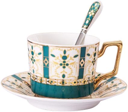 Amazon コーヒーカップ セット マグカップ アフタヌーンティー ティーカップ 紅茶 北欧 カップ ソーサー 匙 陶器 おしゃれ 人気 コップ プレゼント ギフト Style2 Yyw カップ マグ ソーサー 通販