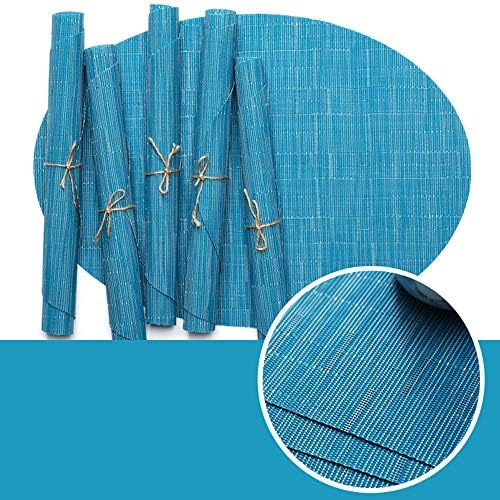 fibgihc PVC Placemat,Eco-friendly Bamboo Pattern Table Mat Heat Insulation Washable Pad