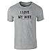 Pop Threads I Love It When My Wife Gets Me A Beer Funny Graphic Tee T-Shirt for Men Gray XL
