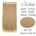 S-noilite 30 Inch(76cm) Straight Ash Blonde 3/4 Full Head Synthetic Hair Extensions Clip On/in Hairpieces 150g 5 Clips