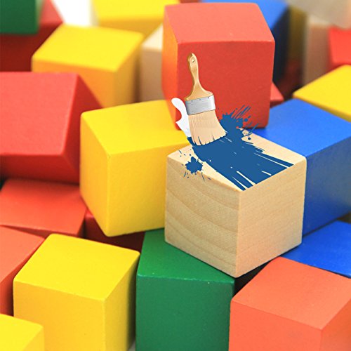 24pcs Solid Wood Craft Blocks DIY Crafts Carving Painting Art Supplies for Puzzle Making,2inch
