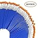 UPINS 60 Pcs 9mm Wide Flat Paint Brushes Set with Nylon Hair, Small Brush Bulk for Detail Painting Short Plastic Handle Acrylic Oil Watercolor Fine Art Painting for Kids Students Starter Adults Artis