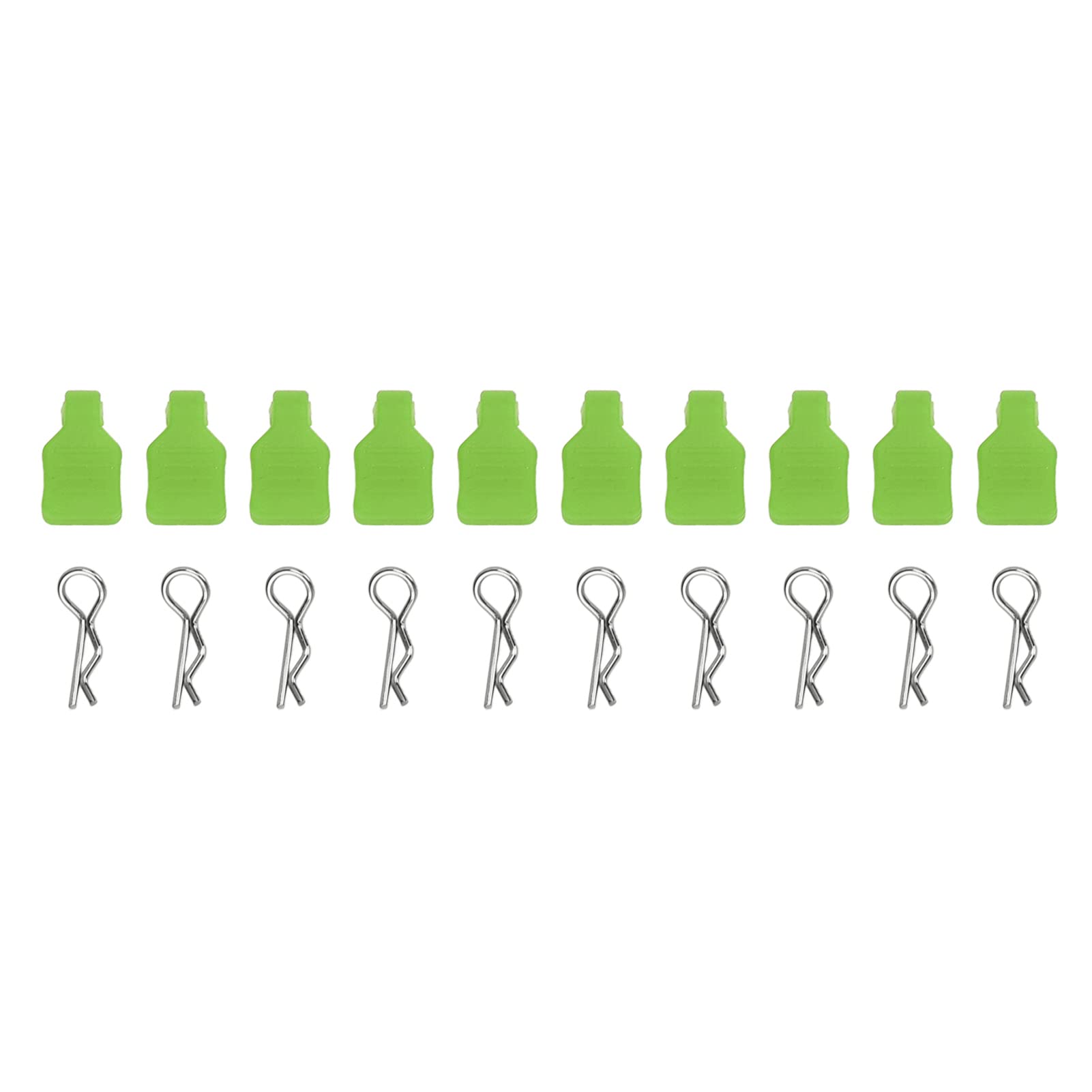 RiToEasysports 10Pcs RC Body Clips Compact 3mm RC Body Clips with Fixing Mount for 1/18 RC Car 1/24 SCX24 RC Car (green) Model Car Accessories Model Toy