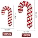 CQI 25 Count Christmas Candy Cane Foil Balloons, Red, White; 10 Large (30.3x15.7 inches), 15 Medium (11.4x6.7 inches); Unisex Children, Adults