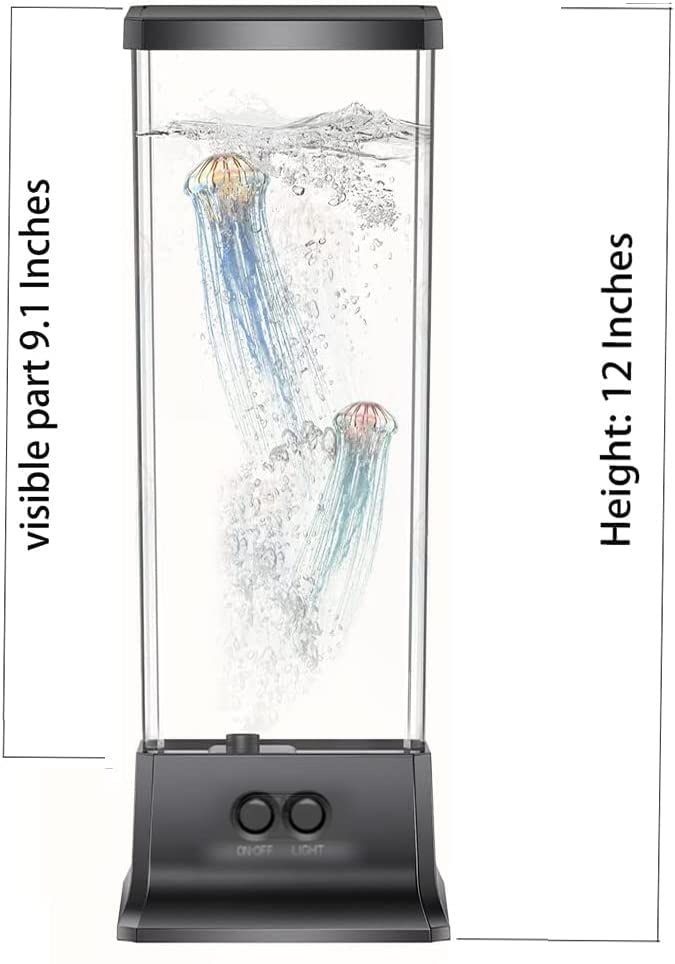 COLORLIFE Electric Jellyfish Tank Table Lamp with Color Changing Light