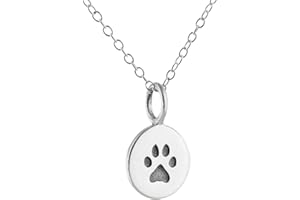 FashionJunkie4Life Sterling Silver Paw Print Necklaces for Women