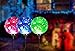 Solar Powered Crackle Glass Ball- 7 Color Changing Stake Lights- Set of 3- Weatherproof Design- Decorative Landscape Lamps- Wireless Outdoor LED Accent Lighting- Best Decor for Garden/Yard/Path (3)