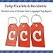 Shacke Initial Luggage Tag with Full Privacy Cover and Stainless Steel Loop – (Letter C)