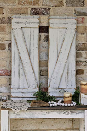 White Barn-wood Shutters