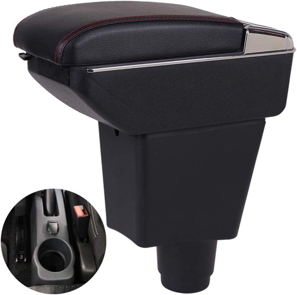 Oneuda Armrest Box for 2018 Renault Logan 2, Universal Armrest Retractable Centre Console Storage Box Car Accessories (Retractable, No USB Socket)