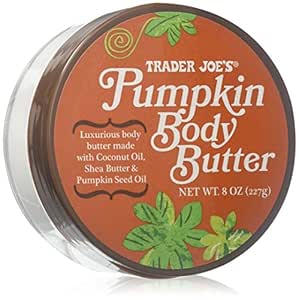 Trader Joes Pumpkin Body Butter - Luxurious Body Butter Made with Coconut Oil, Shea Butter &amp; Pumpkin Seed Oil - 8oz., 227g.