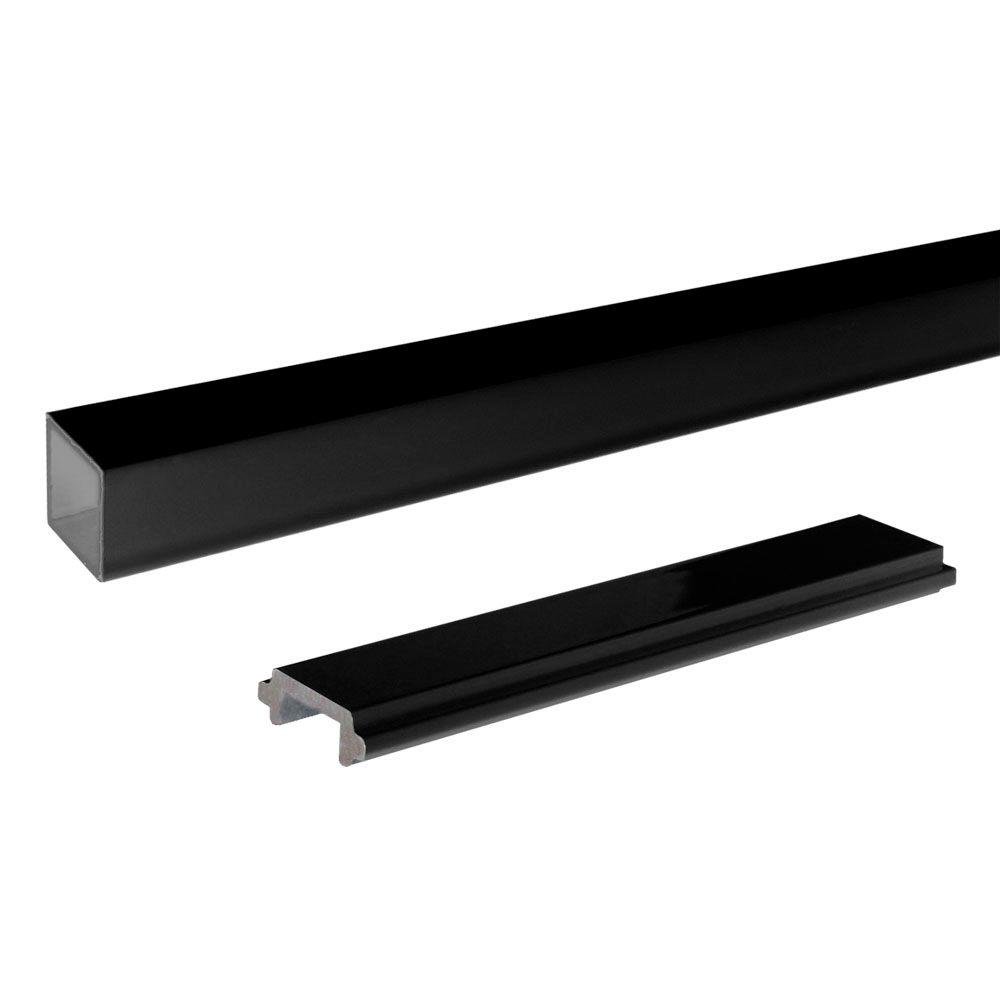 Photo 1 of 4 ft. Aluminum Standard Picket and Spacer Kit in Black