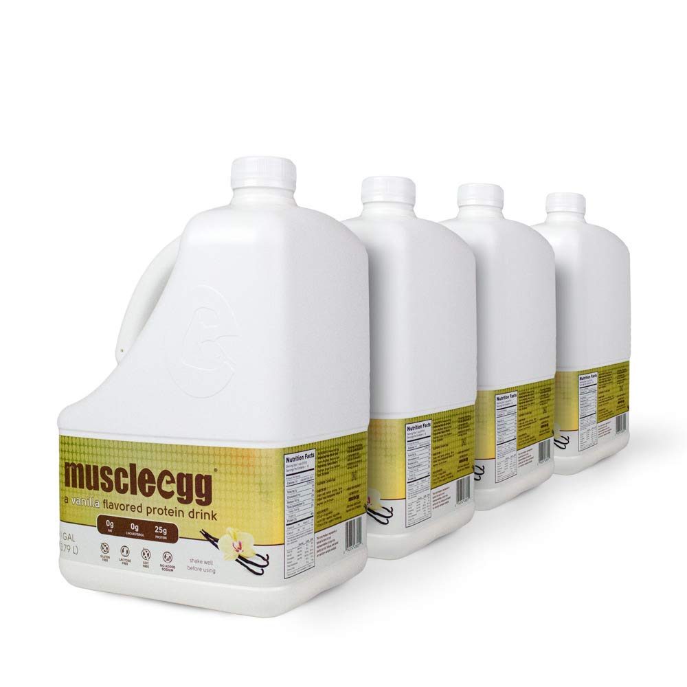 MuscleEgg Vanilla Liquid Egg Whites Protein 4 Gallons
