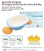 Stage 2, Edison Mama Smart Style Bowl Supports Easy Feeding with Rubber Backing Prevents Slip (7 Month +) (Atsumaru Bowl)