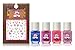 Piggy Paint [5 Pack Gift Set] Non-toxic Girls Nail Polish Kit with 4 Colors (.25 oz Minis) + Stickers