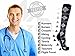 NEWZILL Medical Compression Socks for Women & Men Circulation 20-30 mmHg, Best for Running Athletic Hiking Travel Flight Nurses (Black Gray Argyle,XXL)