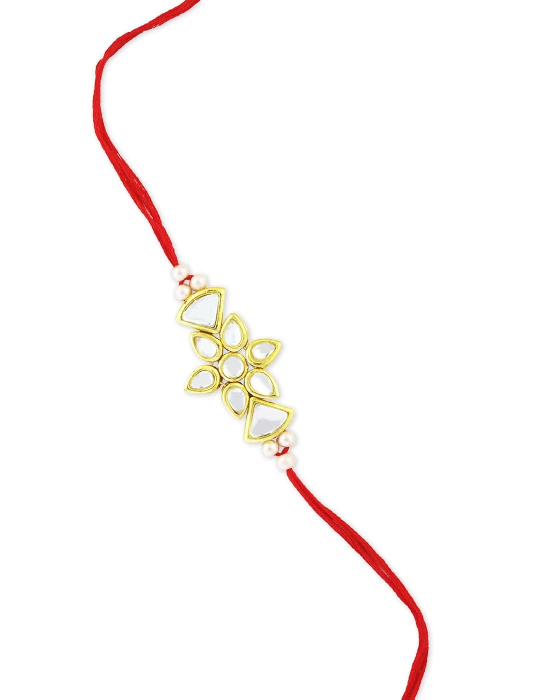 karatcart goldplated kundan rakhi for brother