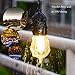 Vintage Outdoor String Lights Kit, 2W S14 LED Filament Bulbs Included, 48Ft Long Garden Patio Edison LED String Lights with 15 Hanging Sockets, Weatherproof Commercial Grade Heavy Duty, UL listed.