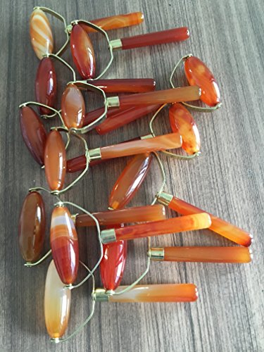 Acupress Premium Agate Guasha Carnelian Gua Sha Board Scraping Massage Tools for Graston SPA Acupuncture Therapy Trigger Point Treatment (Roller) - Thumbnail 2