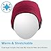 Rotibox Unisex Adult Bluetooth Beanie Hat Trendy Soft Warm Audio Cap Musicphone with Wireless Headphone Headset Speaker Mic Hands-free for Winter Outdoor Sport Skiing Snowboard,Christmas Gift - Red