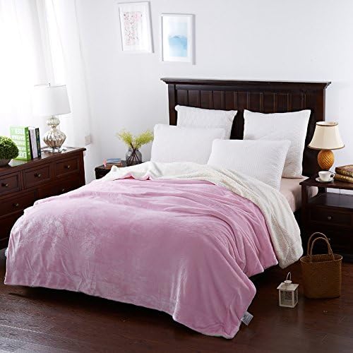 Sofa Couch Blanket, Somewhere Coral Fleece Blankets, Bedspread, Plush Throw, the Great Birthday Gifts-Amazingly Comfy, Soft and Cozy - Perfect for Couch/Sofa, Queen, Pink