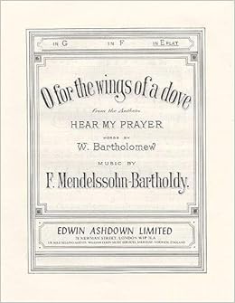 F Mendelssohn O For The Wings Of A Dove Sheet Music For Voice Piano Accompaniment Amazon Co Uk 5020679248935 Books amazon co uk
