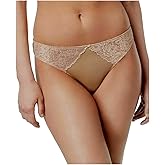 INC International Concepts Women's Lace-Trim Thong(M, Taupe Dream)