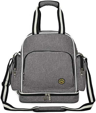 Diaper Bag Backpack with Insulated Bottle Pockets and Changing Pad for Baby Care, Large Capacity, Multi-Function, Stylish and Durable For Women &amp; Men, Grey