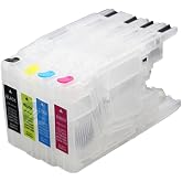 UPink Empty refillable Ink Cartridge Replacement for Brother LC75 LC71 LC79 MFC-J280W J425W J430W J432W J435W J625DW J6510DW MFC-J6710DW MFC-J6910DW