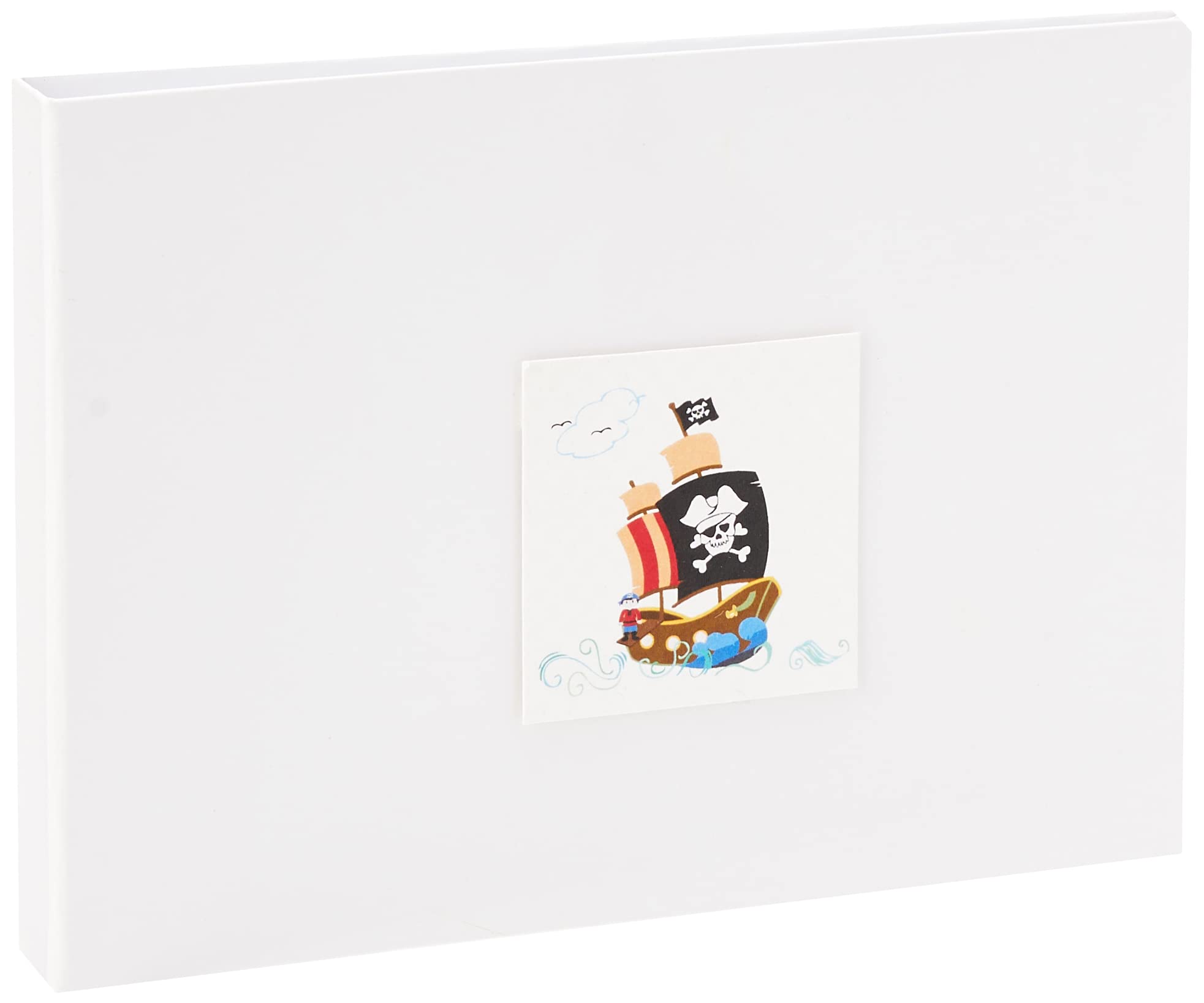 white cotton cards Pirate Ship Tiny Value Photo Album, 17.5 x 2.5 x 12.5 cm