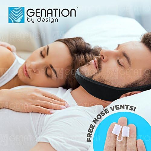 Genation Anti Snoring Chin Strap – Adjustable Sleep Aid Device for Men, Women and Kids – The Ultimate  – Safe, Simple and Effective for a Peaceful Night’s Sleep