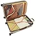 LONDON FOG Cambridge Hardside Expandable Luggage with Spinner Wheels, Olive Houndstooth, Checked-Medium 24-Inch